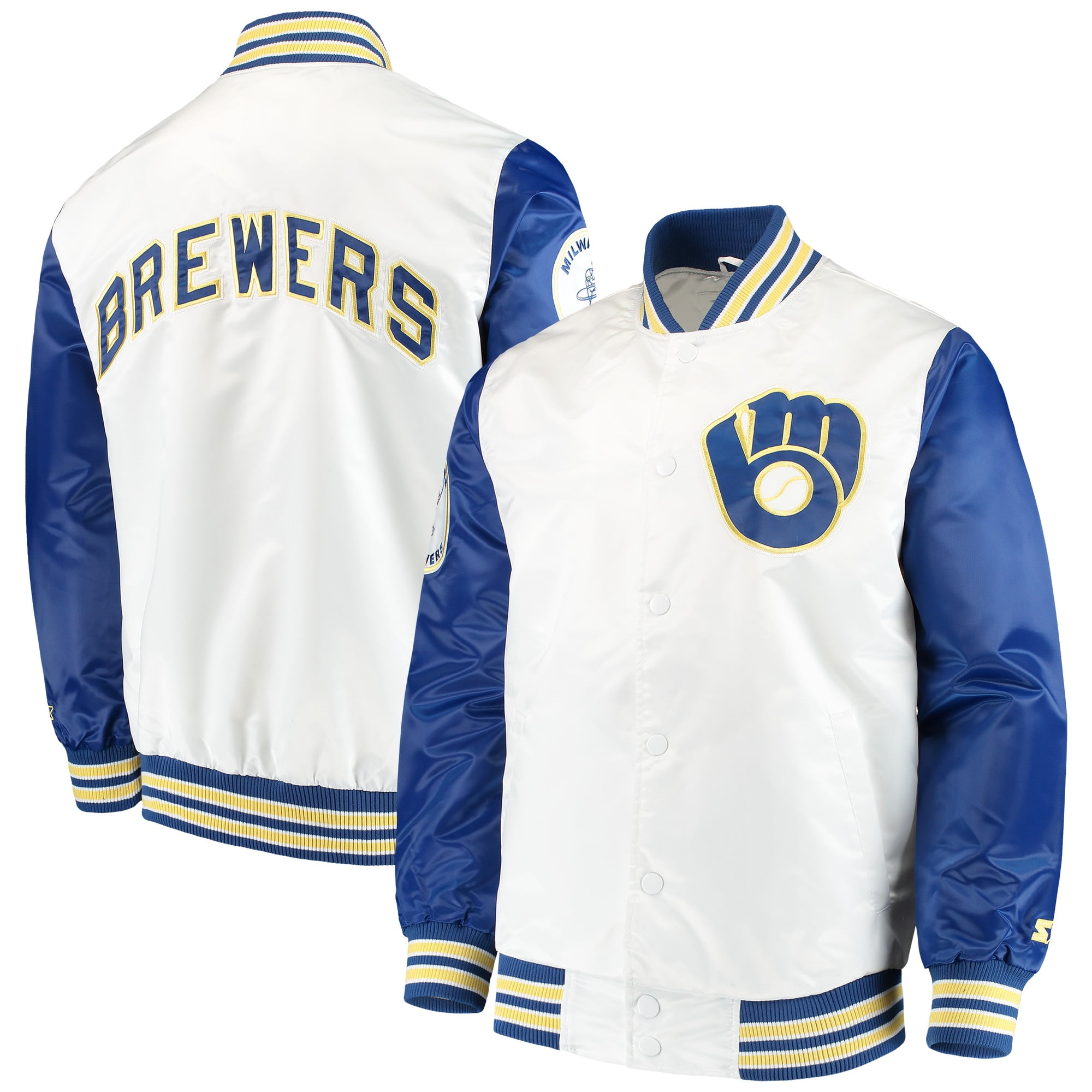Milwaukee Brewers Starter The Legend Jacket - White - Walmart.com ...