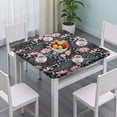 thumbnail image 3 of Pioneer Flower Floral Print Pattern Square Fitted Tablecloth with Elastic Edge,Square Table Cover,Washable Elastic Table Cover for Home Kitchen Party Decor 34"x34", 3 of 6
