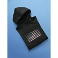 thumbnail image 3 of Smartprints Womens Graphic Hoodie Black - Grunge U.s. Flag Design Cotton Blend Classic Fit, 3 of 4