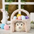 thumbnail image 3 of Plush Easter Bunny Basket Cow Buckets with Long Plush Ear for Kids Easter Tote Bags for Party Decorations Candy Gifts Bags, 3 of 7