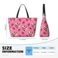 thumbnail image 2 of Large Beach Bags Water-resistant Sandproof - Cute Cake Strawberry Cute Beach Tote Bags for Women with Zipper, 2 of 6