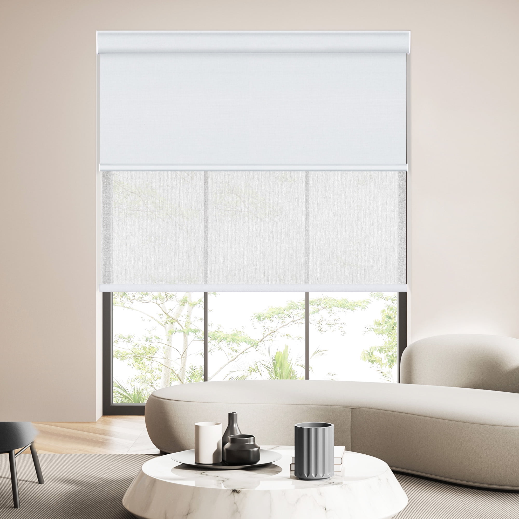 No Drill No Tools Cordless Roman Shades for Window,Room Darkening Easy Install Linen Fabric Blackout Roll Up Roman Blinds Window Blinds Inside Mount 23" W x 64" H Grayish White
