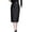 Black, variant on HAORUN Women Down Quilted Zipper Back Slit Pencil Skirt Thick Warm High Waist Bodycon Skirts