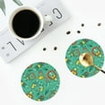 thumbnail image 5 of Bingfone Vintage Funny Animals In Jungle Leather Drinks Coasters With Set Of 6,Suitable For Home Kitchen,Coffee Cup Coasters Home Gift, 5 of 9