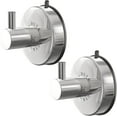 thumbnail image 2 of LASJPOB-Suction Cup Hooks - 15LB Shower Hooks for Inside Shower, Stainless Steel No Drill Wall Hook Set of 2 Chrome Towel Hook for Bathrooms, Loofah, Robe, 2 of 4