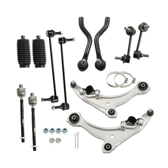 EPOTOOR Front Lower Control Arm Outer Tierod Sway Bar Link 12pc Kit Replacement for 2009 2010 2011 2012 2013 2014 Maxima