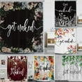 thumbnail image 2 of Get Naked Flower Shower Curtain Bathroom Set Vintage Black Dark Floral Rose Blossom Garden Flowers Plant Bathroom Home r, 2 of 7