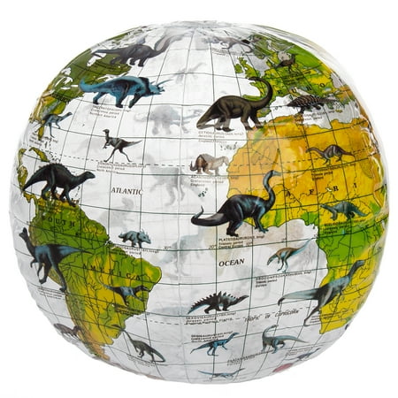 inflatable 12 inch kids blowup dinosaur world earth globe educational map or beach ball