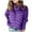 Purple, variant on Womens Sweaters Knitted Solid roll neck Long Sleeves with Fitted Cuffs Sweater Autumn Women Lady Slouchy Sweater
