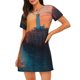 thumbnail image 1 of Balery Lighthouse At Sunset Coast Camisón de manga corta con cuello redondo para mujer, cómodo y elegante., 1 of 6
