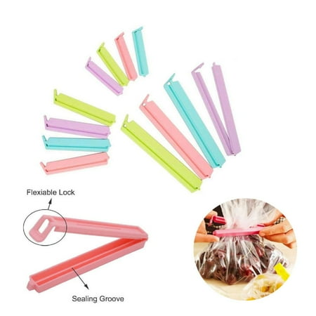 

12Pcs/Set Food Bag Sealing Clips Kitchen Food Preservation Snack Bag Clamp