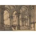 thumbnail image 2 of Giovanni Battista Natali III 14x11 Black Ornate Wood Framed Double Matted Museum Art Print Titled: Design for Stage Set (1698-1765), 2 of 5