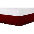 thumbnail image 2 of 3 Layer Ruffled Bedskirt, Essy Care - 100% Microfiber Fabric, 3 Layer Ruffled Bed Skirt Olympic Queen Size College 3 Layer Ruffled Bed Skirt 14" Drop - Burgundy Solid., 2 of 3