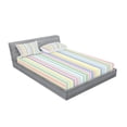 thumbnail image 2 of Ambesonne Pastel Fitted Sheet & Pillow Sham Set, Striped Classic Pattern, Full, Multicolor, 2 of 2