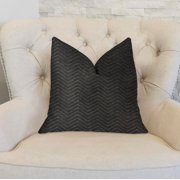 Plutus Black Panther Black Luxury Throw Pillow - Double sided 18 x 18