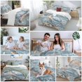thumbnail image 6 of Blue Turtle Coastal Bedding 3 Piece Duvet Cover Set Full Size, Summer Beach Nautical Starfish Coral Soft Microfiber Comforter Cover with Zipper Closure & Pillowcases, FadeResistant Quilt Cover, 6 of 9