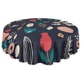 thumbnail image 5 of Round Tablecloth Spring Summer 60 x 60 Inch flower Round Table Cover for Party Dinner Picnic, 5 of 5