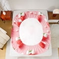 thumbnail image 5 of Castle Fairy Red Strawberry Twin Sheet Sets for Teens,Kawaii White Bowtie Bedding, 5 of 7
