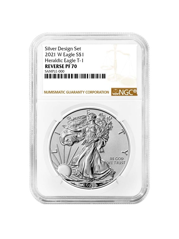2021-W Reverse Proof $1 Type 1 American Silver Eagle NGC PF70 Brown Label