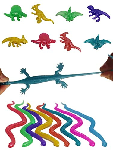 Kids Stretchy Lizard Frog Toy Party Bag Stocking Filler Rubber Boys Girls Gift 