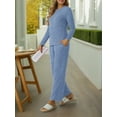 thumbnail image 3 of Cueply 2 Piece Sets for Women Outfits Casual Long Sleeve Lounge Matching Sets Clothing with Pockets, 3 of 8