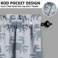 thumbnail image 5 of Kitchen Curtains 36 Inch Short - 3 Panel Set, Crab Sea Life Theme, Rod Pocket Window Curtain, 100% Polyester for Tropical Farmhouse Kitchen, Nautical Decor, Easy Wash, 5 of 6
