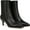 Black Leather, variant on Women's Anna Pointed Toe Kitten Heel Boot Black Leather 10M