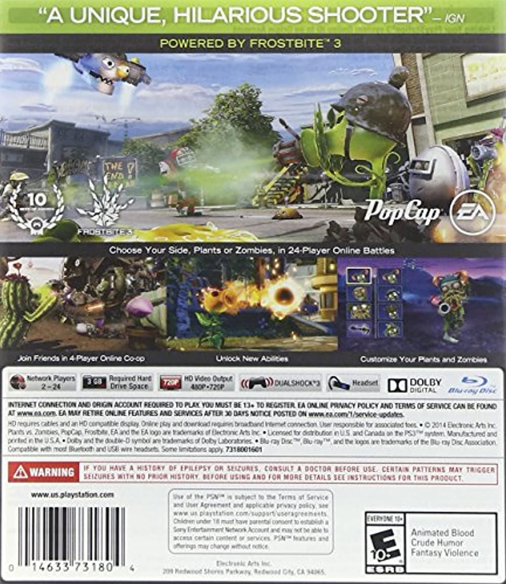 Plants Vs Zombies Garden Warfare 2 Ps3