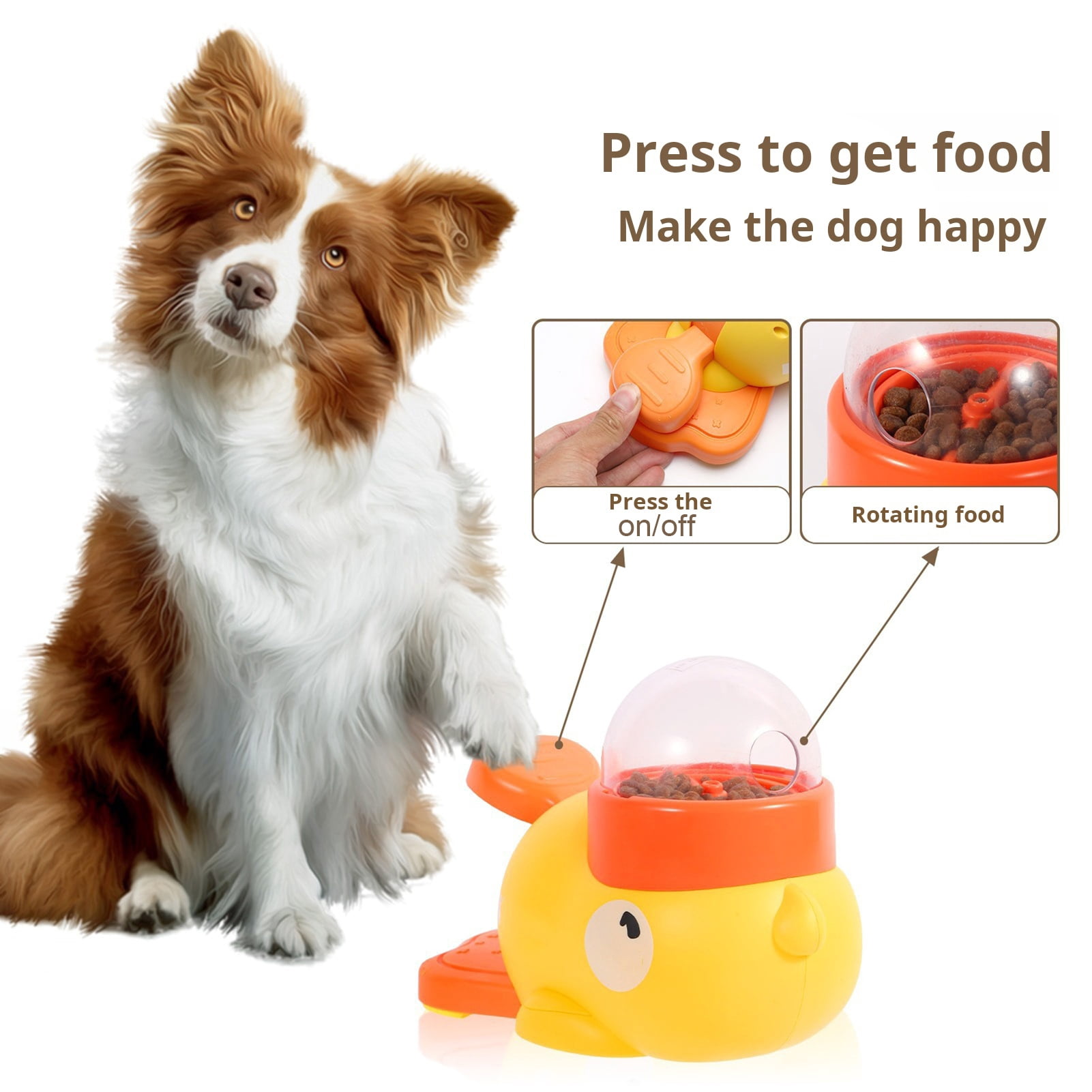 Dog Toy Dog Puzzle Feeder Treat Dispenser with Cartoon Duck Design for Mental Stimulation Pet Enrichment Slow Feeder Toy for Dogs Indoor Activity Game