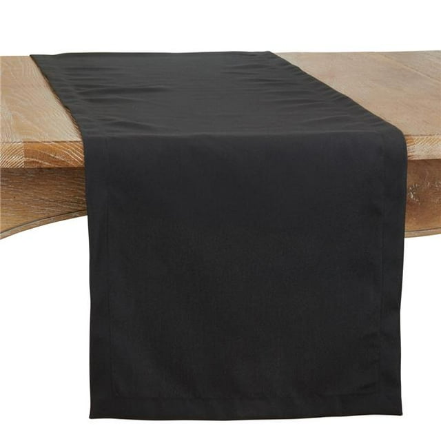 Chemin de Table Oblong Quotidien Design Décontracté 16 x 72 Po , Noir
