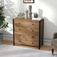 thumbnail image 2 of Costway Commode à 4 Tiroirs Commode Moderne Commode de Rangement en Bois Chêne, 2 of 10