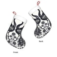 thumbnail image 3 of Yiaed Artistic Black White Peacocks Print Christmas Stockings, Christmas Stockings Hanging Ornaments, Christmas Stockings for Family Christmas Holiday Decorations, 3 of 7