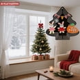 thumbnail image 2 of Metal Hanging Christmas Tree Wind Spinner - Festive Design with Layered Tree Colorful Flags and Snowflakes for Garden Decor, 2 of 7