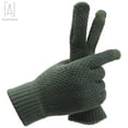 thumbnail image 2 of Gustave Men Women Thermal Insulated Winter Warm Gloves Touch Screen Texting Gloves Elastic Cuff Soft Knit Wool "Green", 2 of 9