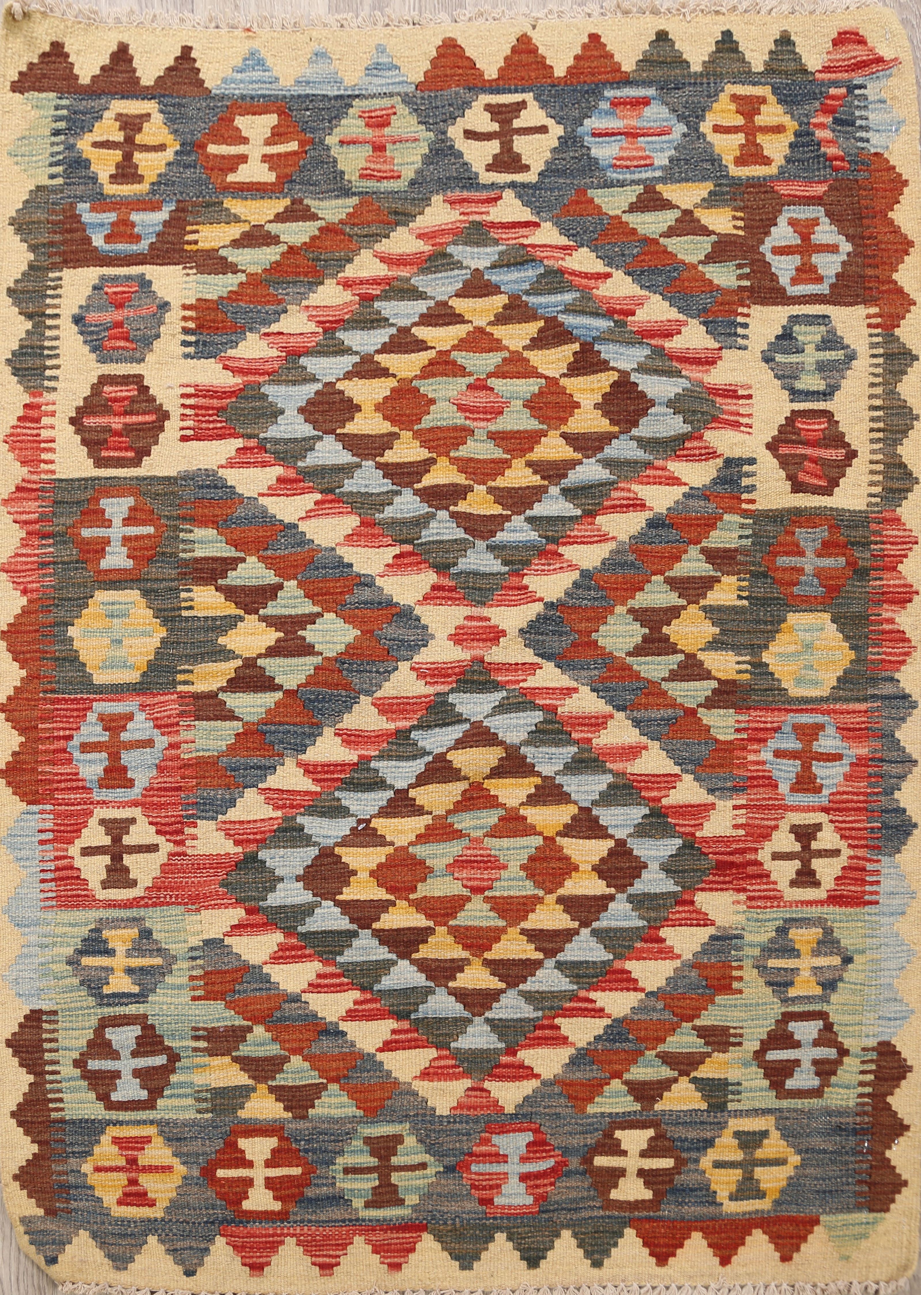 Southwestern Reversible Kilim Oriental Area Rug FlatWoven Wool Carpet