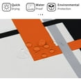 thumbnail image 5 of Burnt Orange Shower Curtain, Mid Century Modern Geometric Shower Curtain Set, Abstract Orange Black Grey Square White Backdrop Waterproof Fabric Shower Curtain for Bathroom Decor, 72 x 72, 5 of 6