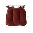 thumbnail image 5 of Greendale Home Fashions Indoor Reversible Corduroy Chair Pad (2-Pack), Wine, 5 of 6