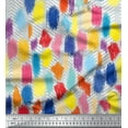 thumbnail image 3 of oneOone Cotton Silk Fabric Chevron & Brush Stroke Panel Printed Fabric 1 Yard 42 Inch Wide, 3 of 3