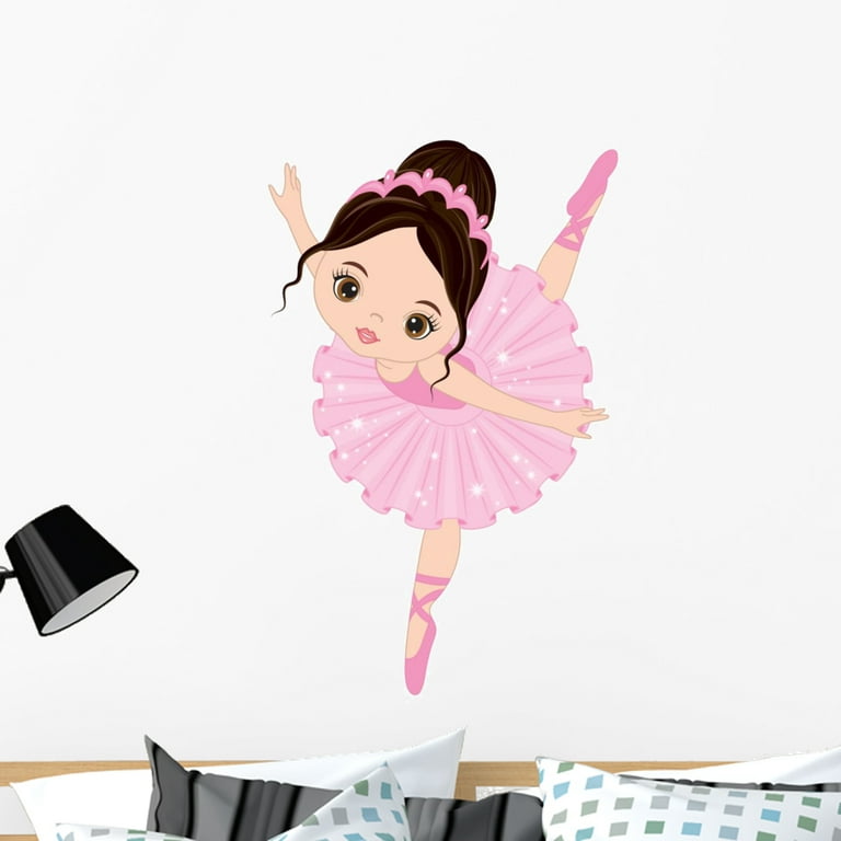 Nursery: Princess Dancing Character - Removable Wall Adhesive Decal