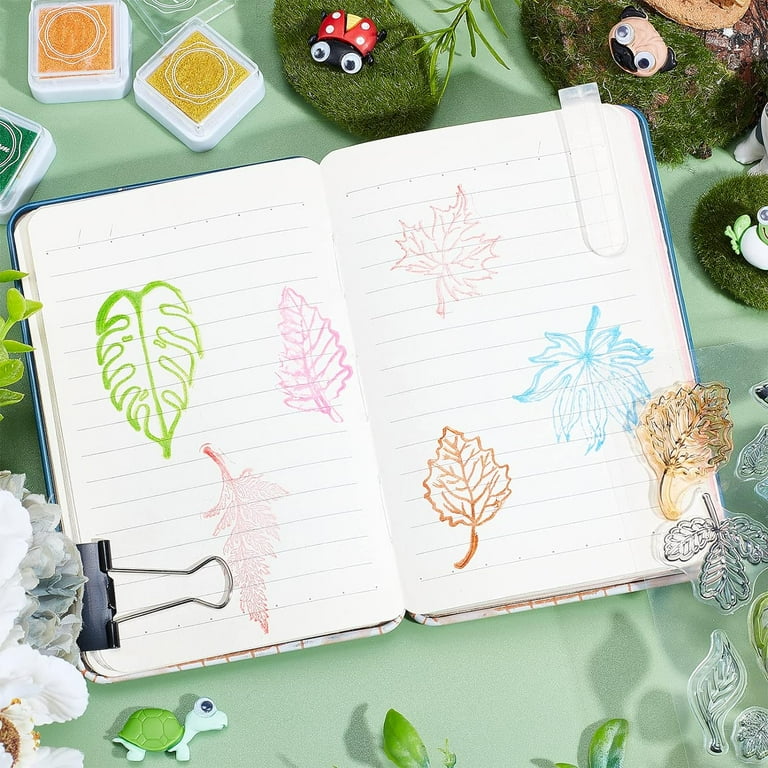 Flowers & Leaves Clear Stamps For Card Making – 10.5x15.5cm Silicone Stamps, DIY Scrapbooking & Paper Crafts