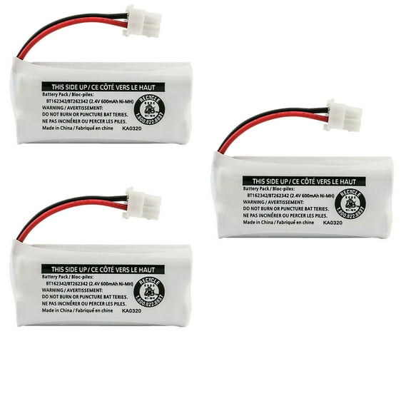 Kastar 3-Pack Battery Replacement for AT&T CL83401 CL83451 CL83464 (UU800183552) CL83551 CL84100 CL84102 CL84152 CL84200 CL84202 CL84250 CL84252 CL84300 CL84342 CL84352 EL2100 EL51100 EL51200
