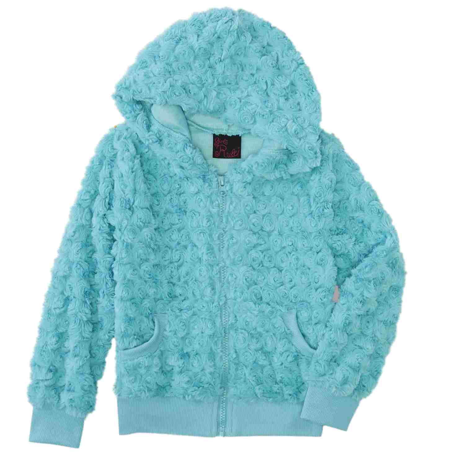 blue fur hoodie