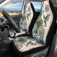thumbnail image 3 of Pzuqiu Car Seat Covers Groovy Polyester, Compatible with Sedan Seats SUV Seats, for Cars Sedans, Datura Hummingbird, 3 of 10