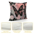 thumbnail image 4 of JEUXUS Pillow Covers Short Plush Pillowcase Cute Beautiful Bling Butterflies White, 4 of 5