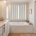 thumbnail image 3 of Blue Striped Kitchen Curtains 63 Inch Length, Modern Farmhouse Stripes Rustic Grommet Top Bedroom Living Room Curtains, Light Filtering Cafe Curtain Drapes 2 Panels Set 84''x63'', 3 of 9