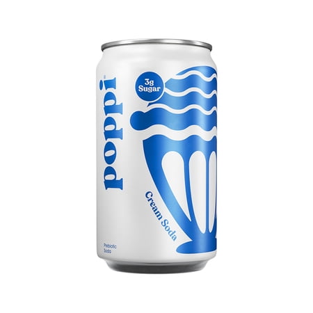 poppi Cream Soda Prebiotic Soda, 7.5 oz, 1 Single Can