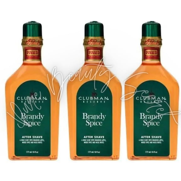 Clubman After Shave Lotion 6 oz - Brandy Spice (01104) x 3