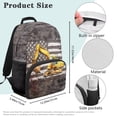 thumbnail image 7 of Aplkyhs School Backpack for Students American Flag Excavator 6-18 Large Capacity Ergonomic Padded Shoulder Straps Water Resistant Bookbag for Elementary Middle High School Boys Girls, 7 of 7