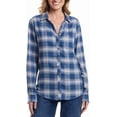 thumbnail image 4 of Weatherproof Vintage Women's Long Sleeve Button Down Flannel Shirt (US, Alpha, X-Large, Regular, Regular, Pink), 4 of 4