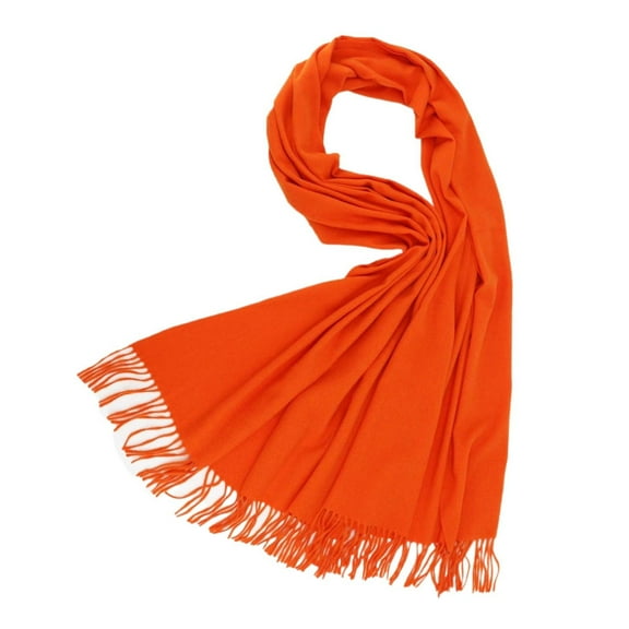 Prolriy Winter Scarf for Women Wraps&Wool Lightweight Wool Scarf for Women Soft Feel Pashmina Shawl Wrap Womens Scarf Orange
